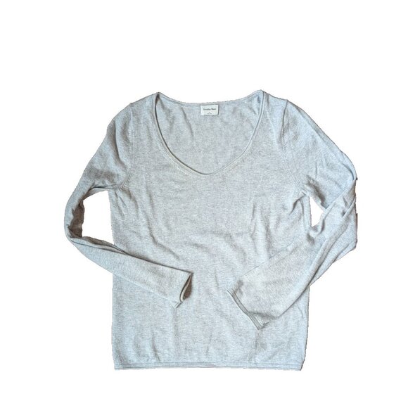 Sunday Best Organic Cotton Cashmere Blend Layered Sweater Shirt Size M - Picture 9 of 12